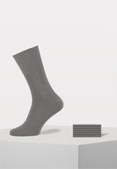 6 paar unisex anti press diabetes sokken van modal in de kleur grijs